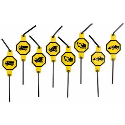 Amscan Arbetsfordon, Sugrör, 8 st