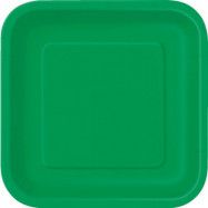 Assietter fyrkantiga gröna 16-pack