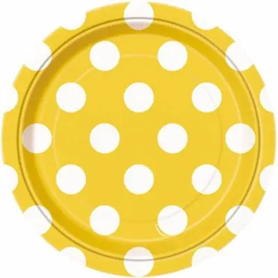 Assietter prickiga gula 8-pack