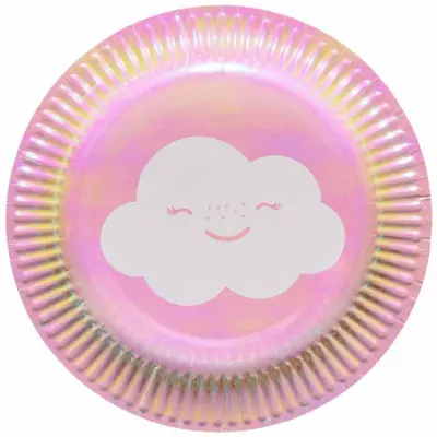 Assietter Regnbåge&Moln 8-pack