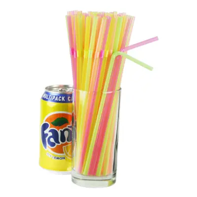 Böjbara Sugrör Flerfärgade - 250-pack