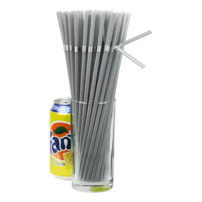 Böjbara Sugrör Silver - 250-pack