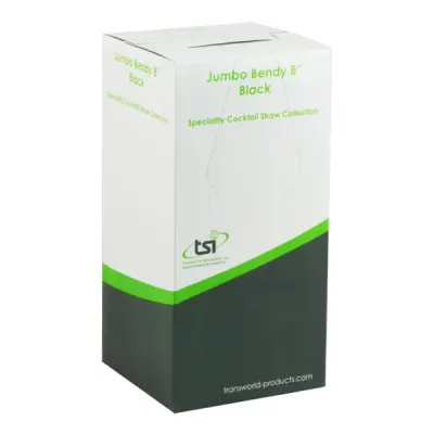 Böjbara Sugrör Svarta - 250-pack