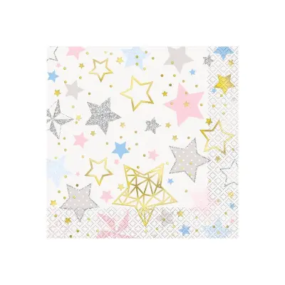 Baby Shower stjärna servetter 16-pack