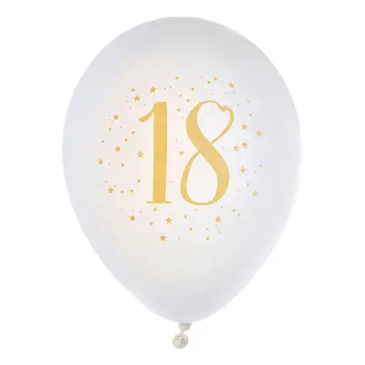 Ballonger 18 Vit/Guld