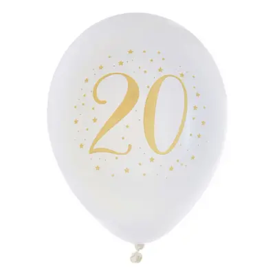 Ballonger 20 Vit/Guld
