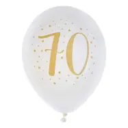 Ballonger 70 Vit/Guld