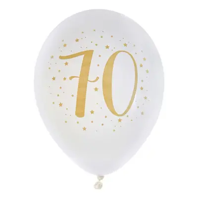 Ballonger 70 Vit/Guld