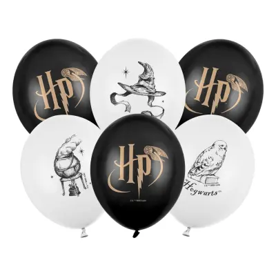 Ballonger Harry Potter™ Svart/Vit - 6-pack
