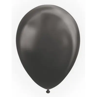 Ballonger metallic svarta 10-pack