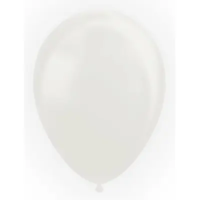 Ballonger pärlemor vita 25-pack