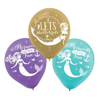 Ballonger Sjöjungfru - 6-pack