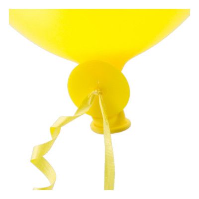 Ballongförslutare med Snöre Gul - 100-pack