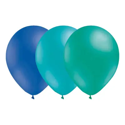 Ballongkombo Blå/Turkos/Havsgrön - 15-pack