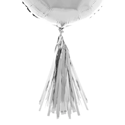 Ballongsvansar Pompoms Silver - 5-pack