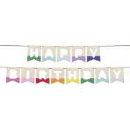 Banner Happy Birthday i Trä