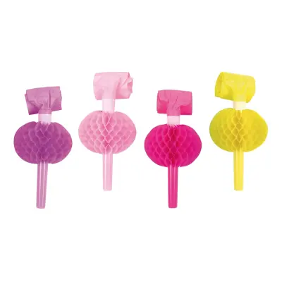 Blåsorm Rosa/Lila/Gul/Cerise Honeycomb - 8-pack
