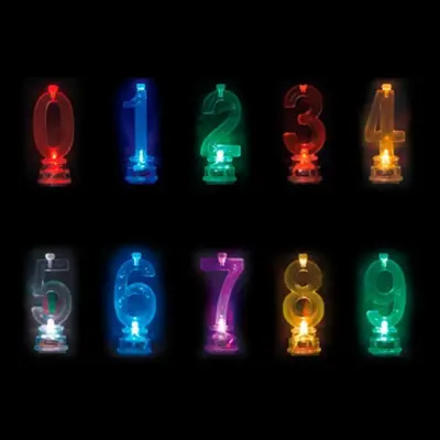 Blinkande Ljushållare - Siffra 2