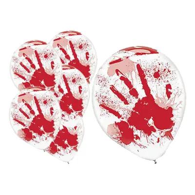 Blodiga Händer Ballonger - 6-pack