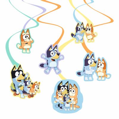 Bluey Hängande Dekorationer -  6-pack