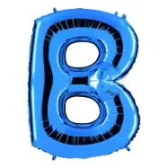 Bokstavsballong Blå Metallic - Bokstav B