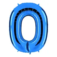 Bokstavsballong Blå Metallic - Bokstav O