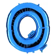 Bokstavsballong Blå Metallic - Bokstav Q