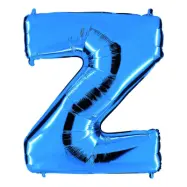 Bokstavsballong Blå Metallic - Bokstav Z