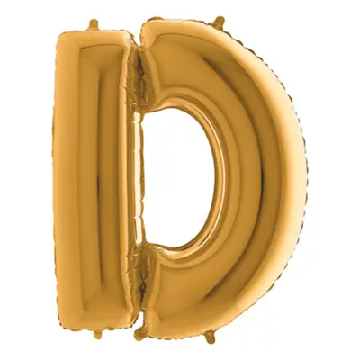 Bokstavsballong Guld Metallic - Bokstav D