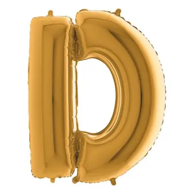 Bokstavsballong Guld - Bokstav D