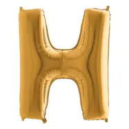 Bokstavsballong Guld Metallic - Bokstav H