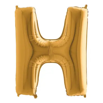 Bokstavsballong Guld Metallic - Bokstav H