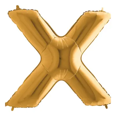 Bokstavsballong Guld Metallic - Bokstav X