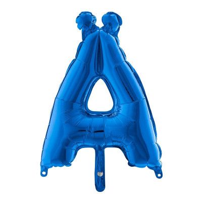 Bokstavsballong Mini Blå Metallic - Bokstav Ä