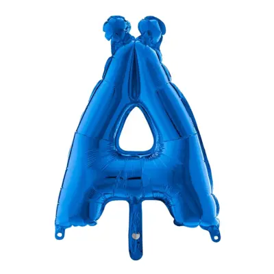 Bokstavsballong Mini Blå Metallic - Bokstav Ä