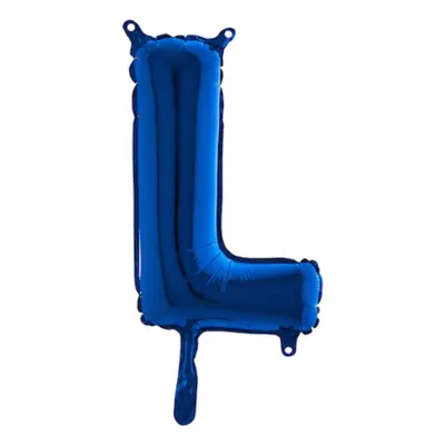 Bokstavsballong Mini Blå Metallic - Bokstav L