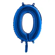 Bokstavsballong Mini Blå Metallic - Bokstav O