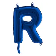 Bokstavsballong Mini Blå Metallic - Bokstav R