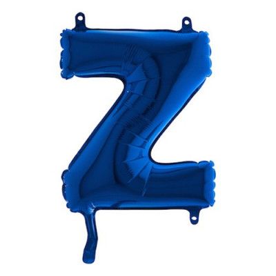 Bokstavsballong Mini Blå Metallic - Bokstav Z
