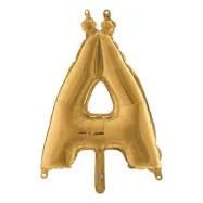 Bokstavsballong Mini Guld - Bokstav Ä