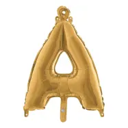 Bokstavsballong Mini Guld - Bokstav Å