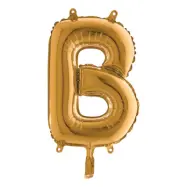Bokstavsballong Mini Guld - Bokstav B