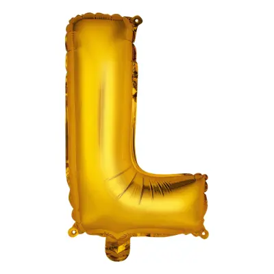 Bokstavsballong Mini Guld Metallic - Bokstav L