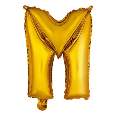 Bokstavsballong Mini Guld Metallic - Bokstav M