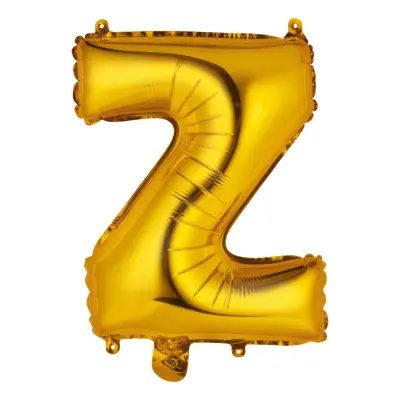 Bokstavsballong Mini Guld Metallic - Bokstav Z