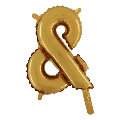 Bokstavsballong Mini Guld - Tecken&