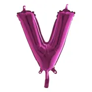 Bokstavsballong Mini Rosa - Bokstav V