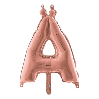 Bokstavsballong Mini Roséguld - Bokstav Ä