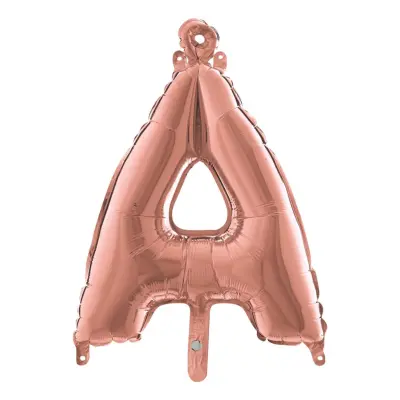 Bokstavsballong Mini Roséguld - Bokstav Å