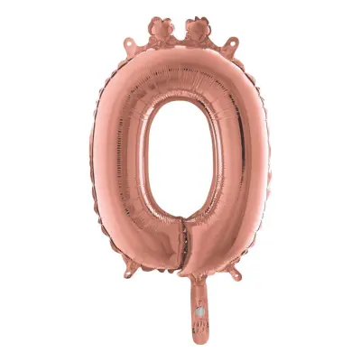 Bokstavsballong Mini Roséguld - Bokstav Ö